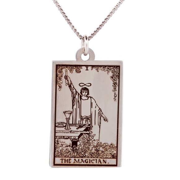 THE MAGICIAN Tarot Card Stainless Steel Necklace - Picture 3 of 5